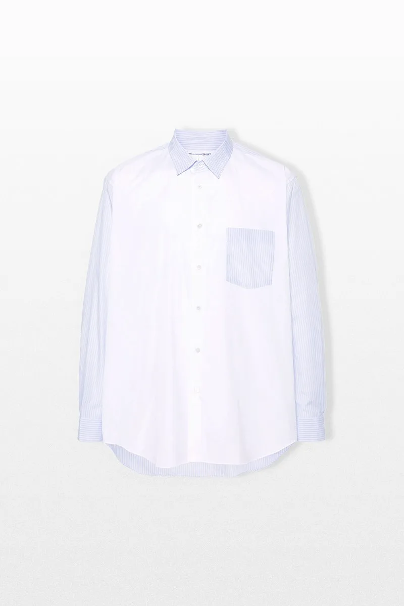COMME DES GARÇONS SHIRT Ανδρικό Λευκό Colour Block Shirt
