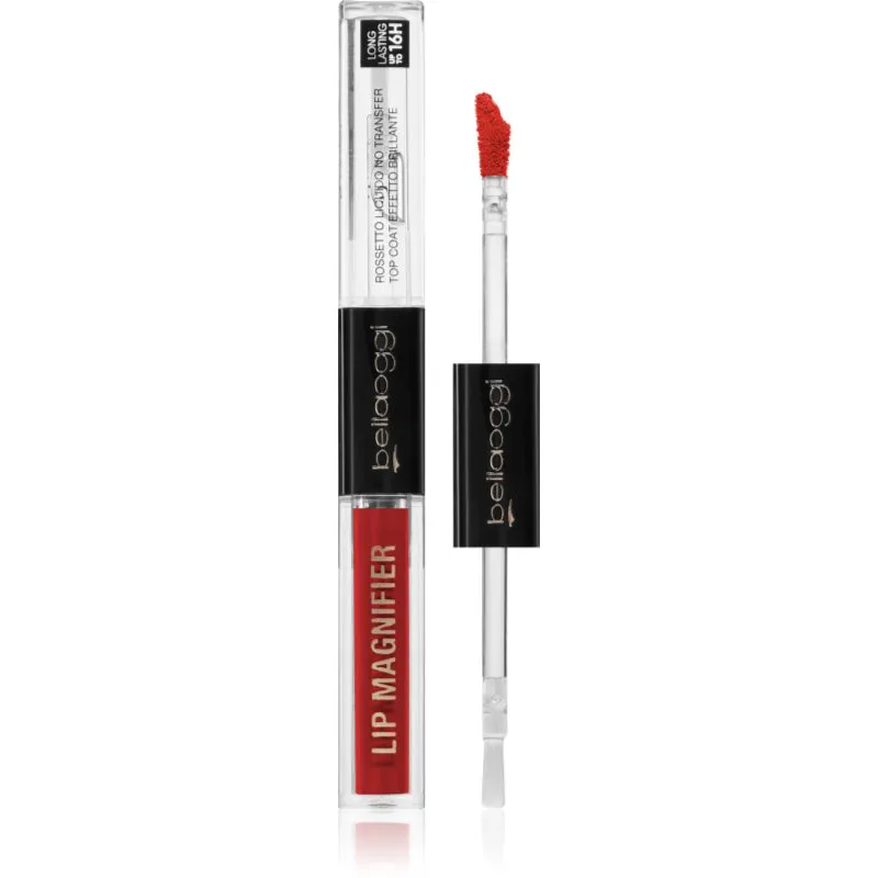 bellaoggi Lip Magnifier μακράς διαρκείας κραγιόν και λιπ γκλος 2 σε 1 απόχρωση Poppy Red 2.7 ml
