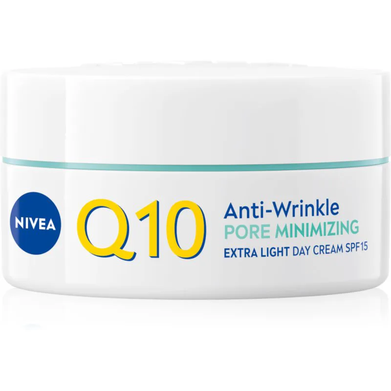 NIVEA Q10 Anti-Wrinkle ελαφριά κρέμα ημέρας ενάντια στις ρυτίδες SPF 15 50 ml