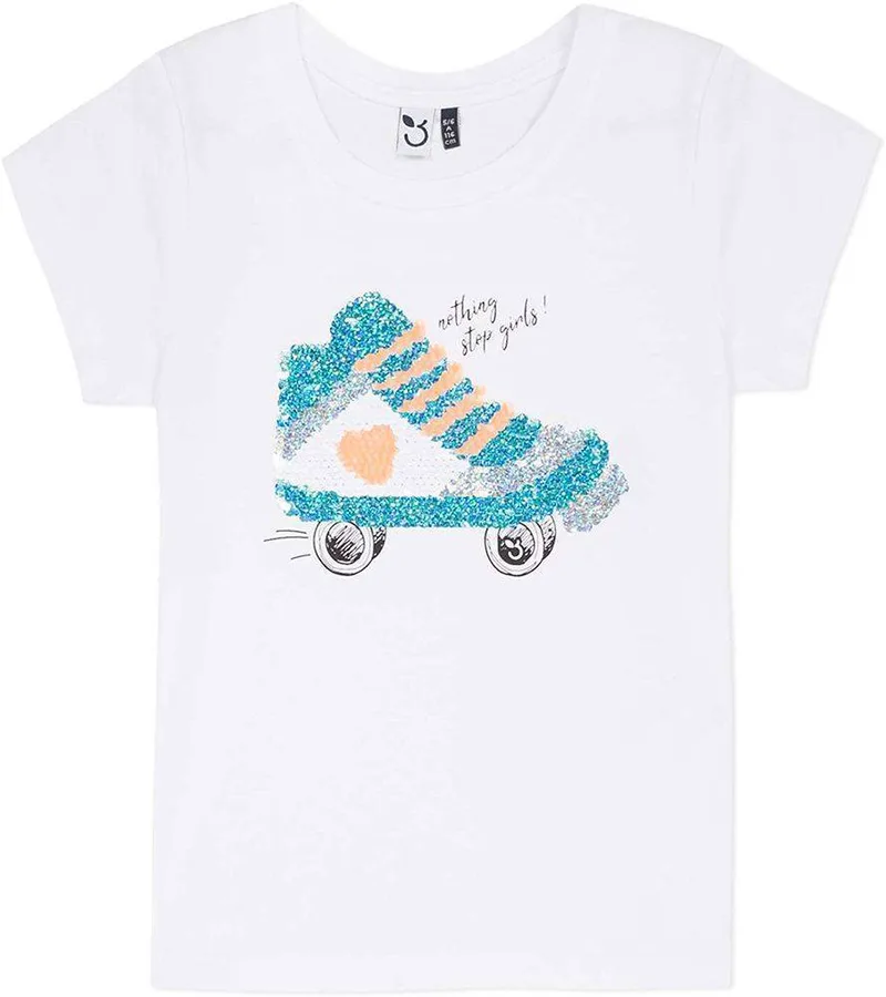 T-SHIRT 3 POMMES 3Q10034 ΛΕΥΚΟ (5-6 ΕΤΩΝ)-(116CM)