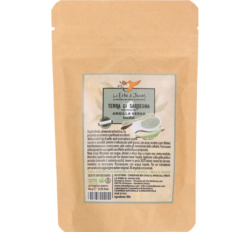 Le erbe di janas Green Clay, 50 g