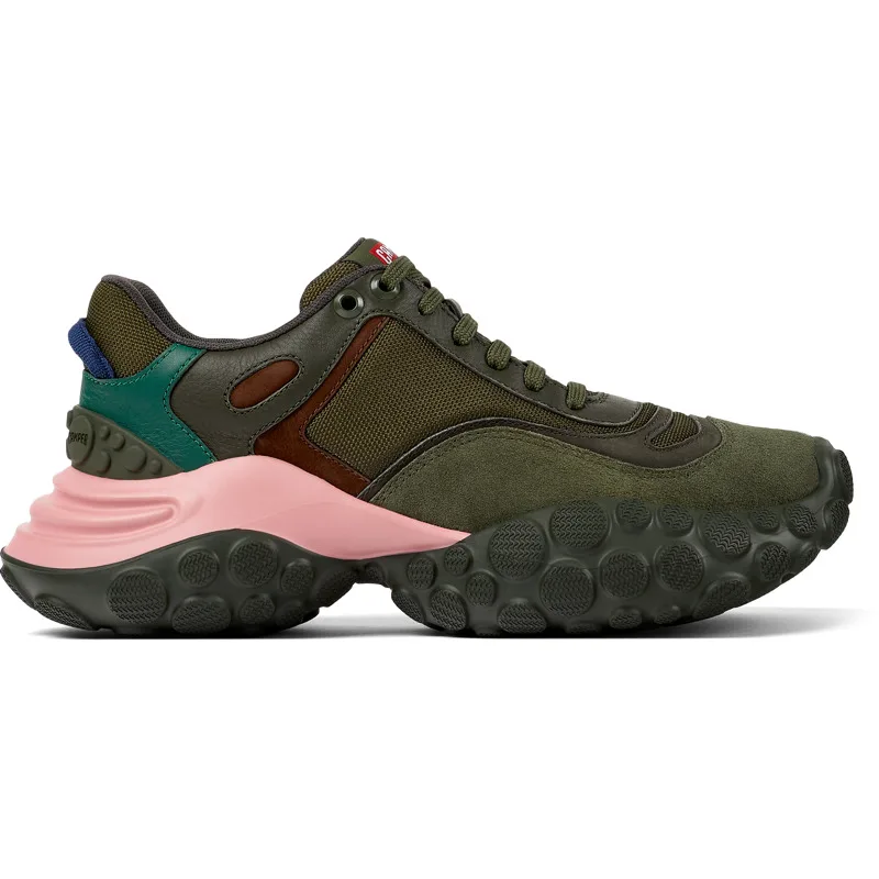 CAMPER Pelotas Mars - Sneakers Για Γυναικεία - Πράσινο,Καφέ,Γκρι, Μέγεθος 40, Cotton fabric