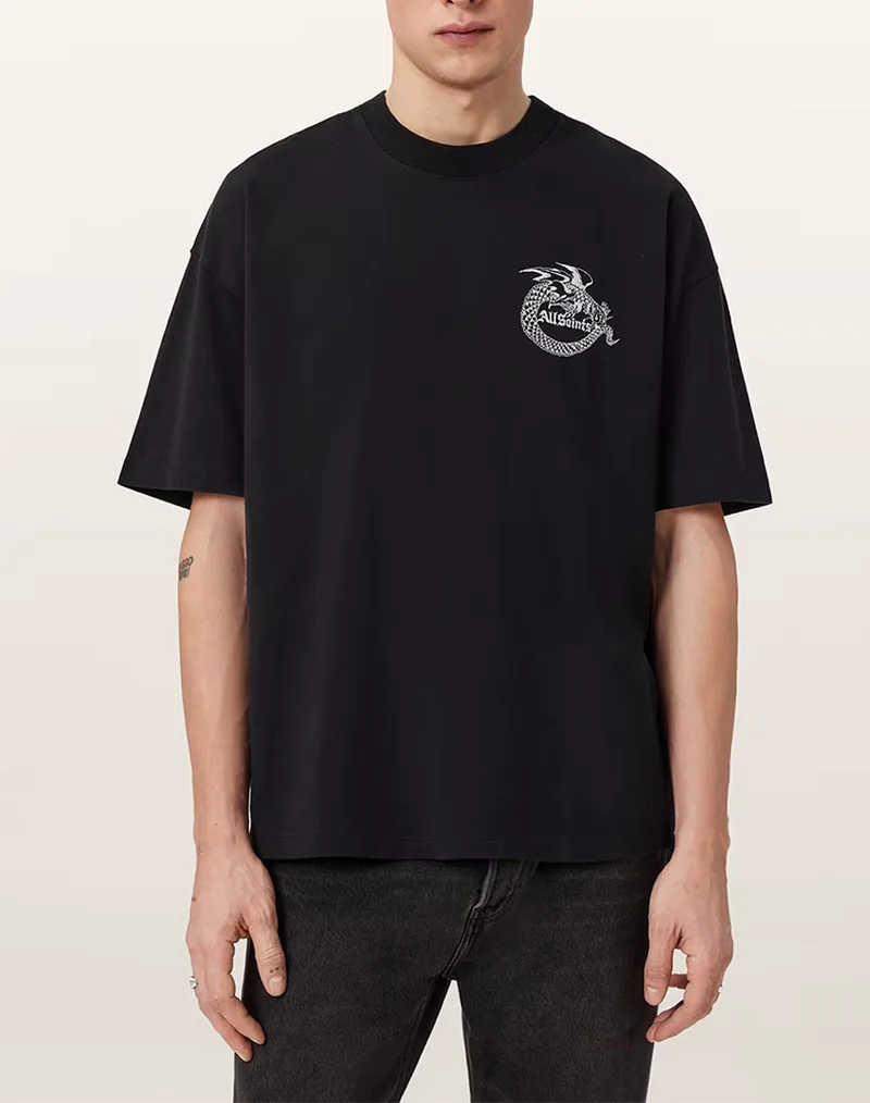 ALL SAINTS TERRA SS CREW M023PE-JET BLACK JetBlack