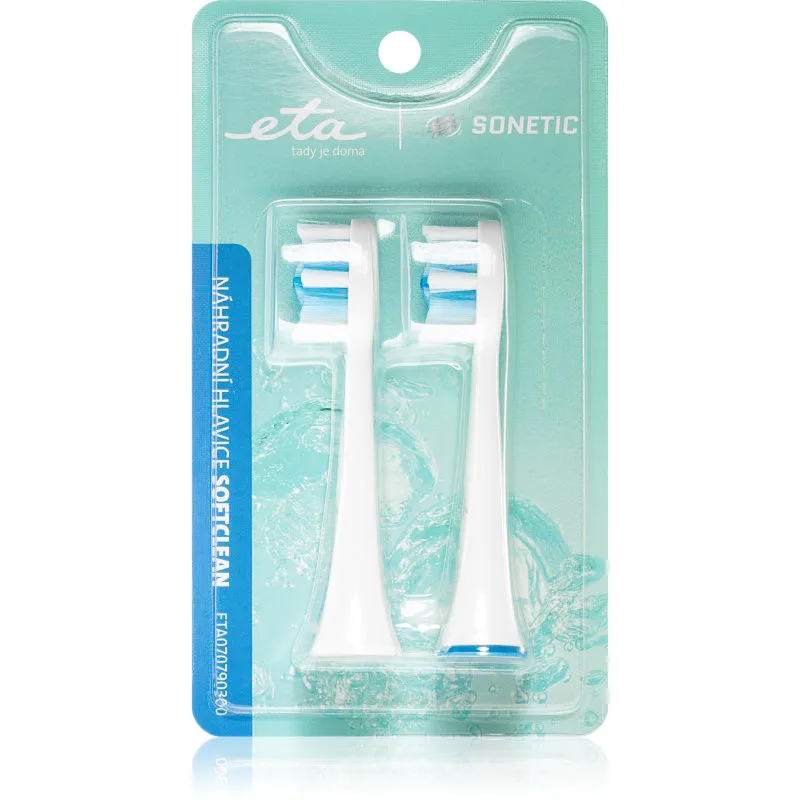 ETA Sonetic SoftClean 0707 90300 ανταλλακτική κεφαλή για οδοντόβουρτσα For ETAx707 2 τμχ