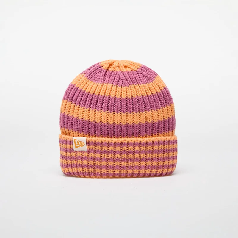Καπέλο New Era Knit Medium Stripe Beanie Πορτοκαλί Glaze Universal