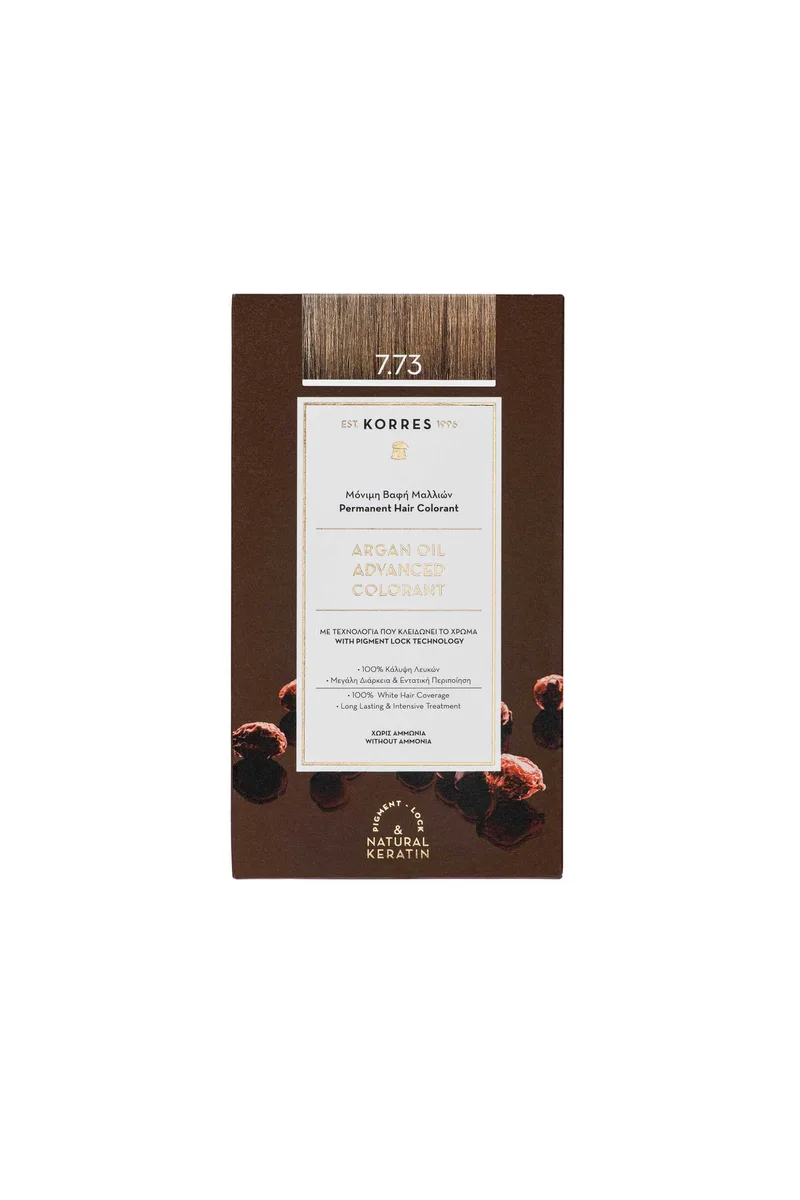 Korres Argan Oil Advanced Colorant 7.73 Χρυσή Μόκα - 21010049