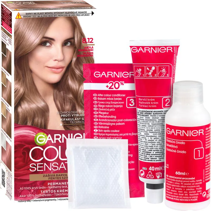 Garnier Color Sensation βαφή μαλλιών απόχρωση 8.12 Light Roseblonde