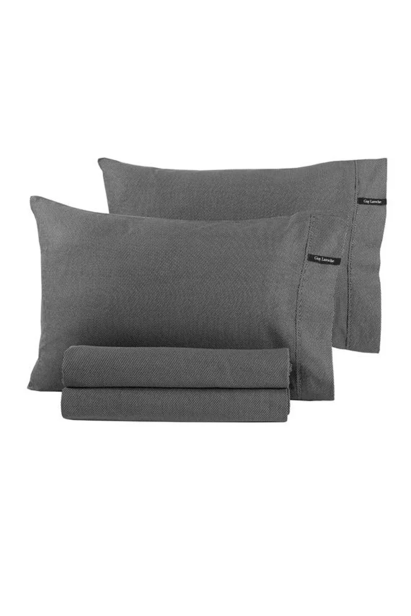 Σεντονι Βαμβακοσατεν Υπερδιπλο Minimal Black & White Guy Laroche 270x240x0cm Μονόχρωμο