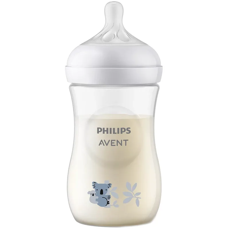 Philips Avent Natural Response Bottle 1m+ Μπιμπερό Πολυπροπυλενίου με Θηλή Σιλικόνης Ροής 3 Οπών Κοάλα 260ml, Κωδ SCY903/67