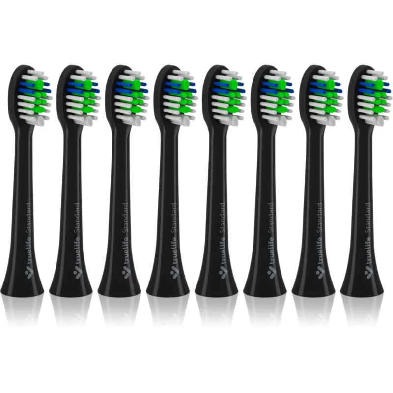 TrueLife SonicBrush Compact Black Standard ανταλλακτική κεφαλή για οδοντόβουρτσα TrueLife SonicBrush Compact-series Black 8 τμχ
