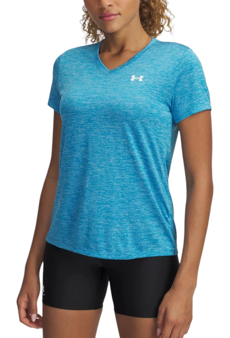 Μπλούζα Κοντομάνικη Under Armour Tech V-neck - Twist 1384227-452 Γυναικείο