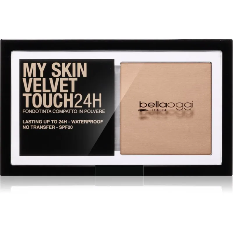 bellaoggi My Skin Velvet Touch 24H συμπαγής πούδρα μεικ απ SPF 20 απόχρωση 15C Natural Μπεζ 9 γρ