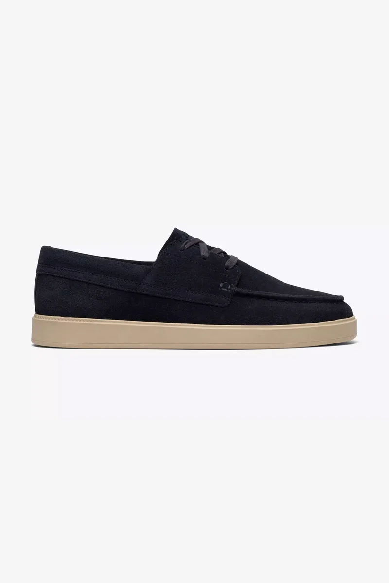 Clarks ανδρικά suede boat shoes "Lockford Boat" - 26186188 Μπλε Σκούρο