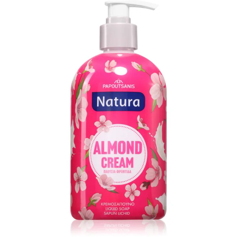 PAPOUTSANIS Natura Almond Cream υγρό σαπούνι 480 ml