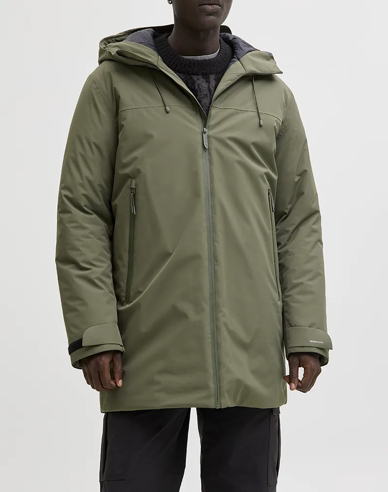 JACK&JONES JCOFUSION TECHNICAL PARKA SN 12283168-Grape Leaf Khaki
