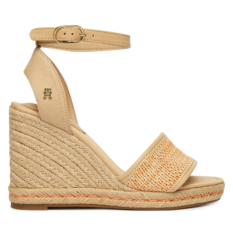 Εσπαντρίγιες Tommy Hilfiger High Wedge Espad FW0FW09471 Ανοιχτό μπεζ
