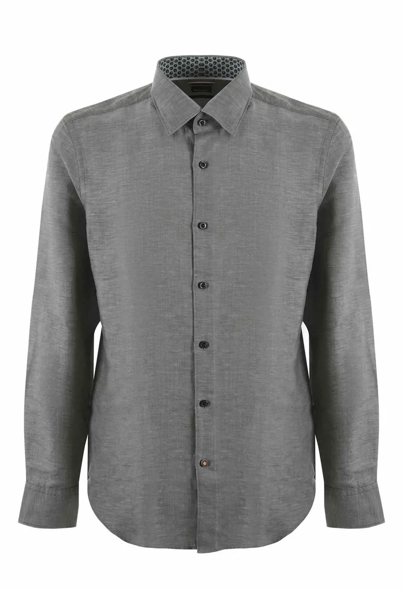 BOSS ΠΟΥΚΑΜΙΣΟ ΛΙΝΟ CASUAL FIT C-HAL-KENT-C3-223 ΧΑΚΙ