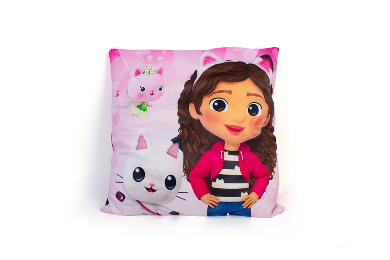 Βελούδινο Μαξιλάρι DreamWorks Gabby s Dollhouse 03 38X38 Ροζ 100% Velboa