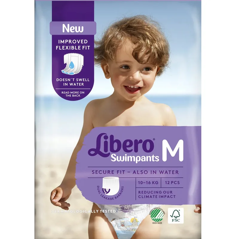 Libero Swimpants Medium (10-16kg) Πάνα - Βρακάκι Μαγιό 12 Τεμάχια
