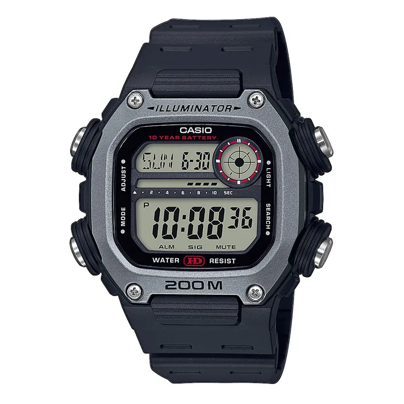 CASIO Collection Black Rubber Strap DW-291H-1AVEF