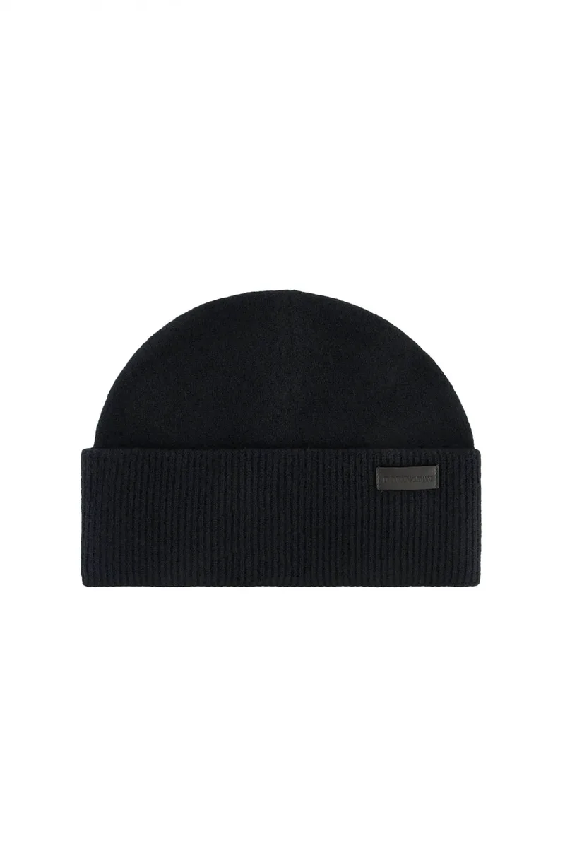 EMPORIO ARMANI ΣΚΟΥΦΟΣ ΠΛΕΚΤΟ LOGO ΜΠΛΕ