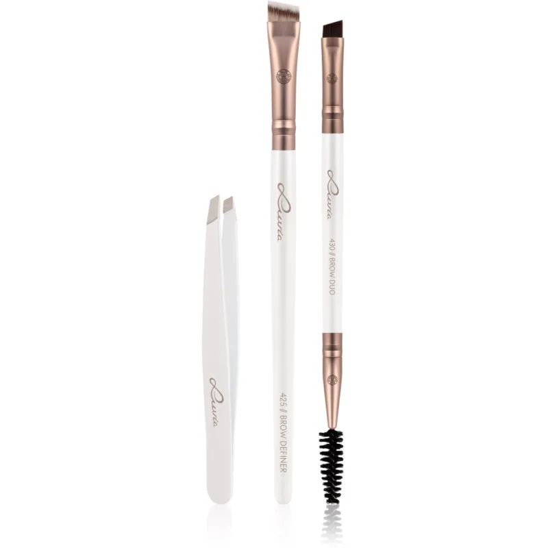 Luvia Cosmetics Prime Vegan Brow Kit Κιτ για τα φρύδια Pearl White / Metallic Coffee Brown