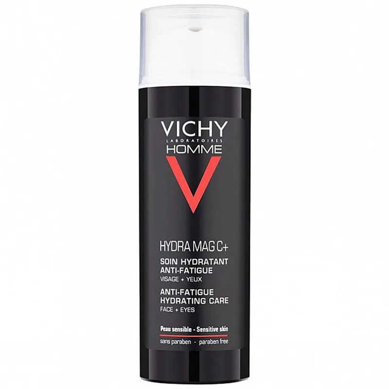Vichy Homme Hydra Mag C+ Reno 50ml,Ενυδατική Φροντίδα για την Ευαίσθητη Ανδρική Επιδερμίδα Πρόσωπο & Μάτια