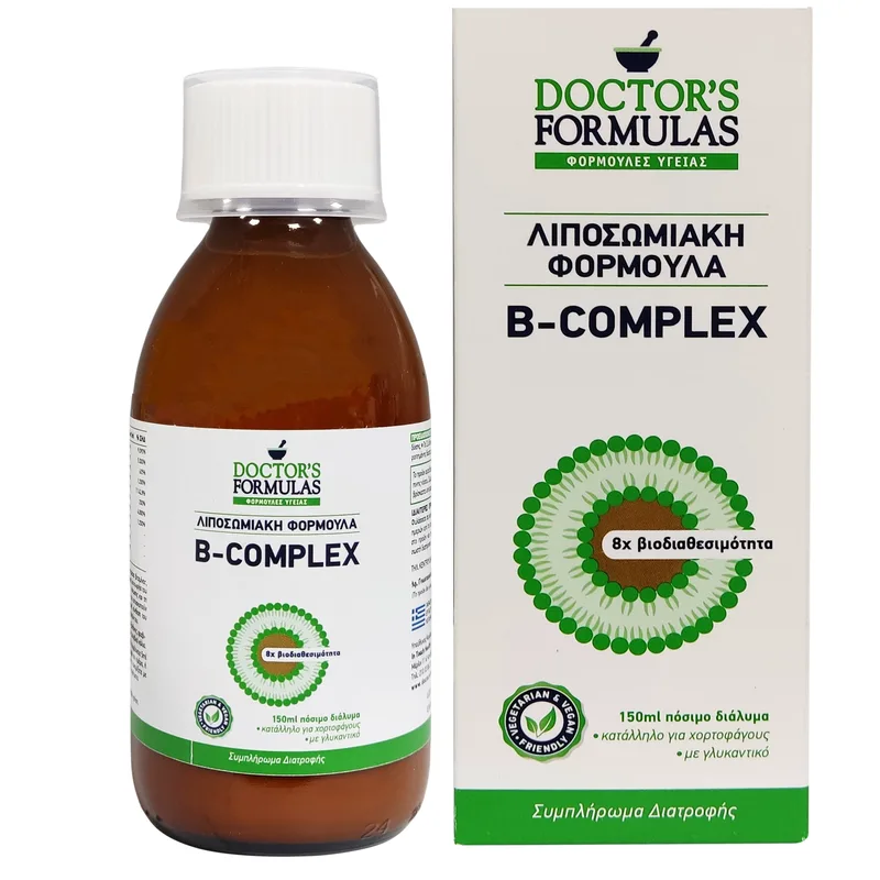 Doctor's Formulas Λιποσωμιακό B Complex Συμπλήρωμα Διατροφής με Όλες τις Βιταμίνες του Συμπλέγματος Β 150ml
