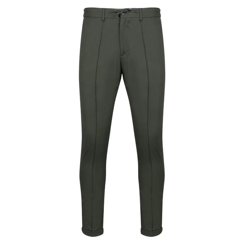 Prince Oliver Παντελόνι Υφασμάτινο Λαδί (Modern Fit)