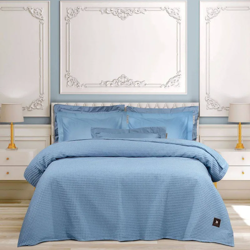 ΚΟΥΒΕΡΤΑ ΥΠΕΡΔΙΠΛΗ GREENWICH POLO CLUB 3457 ΜΠΛΕ ΡΑΦ ΠΙΚΕ (220X240CM)