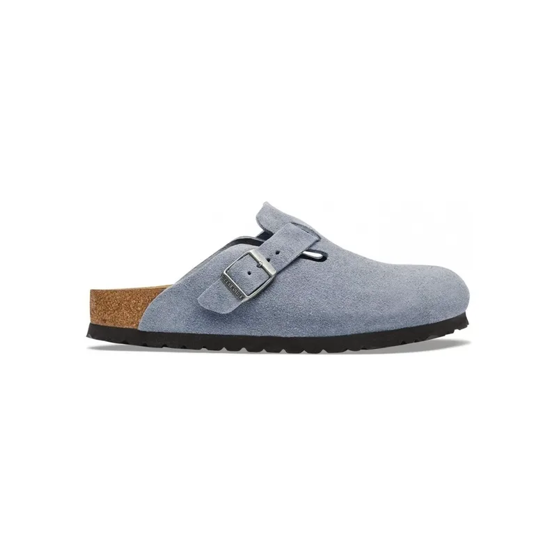 Τσόκαρα BIRKENSTOCK Boston Suede Leather Narrow - Stone Blue