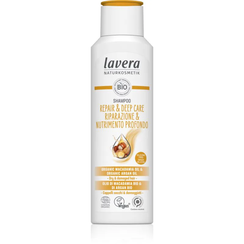 Lavera Repair & Care βαθιά αποκαταστατικό σαμπουάν για ξηρά και κατεστραμμένα μαλλιά 250 ml