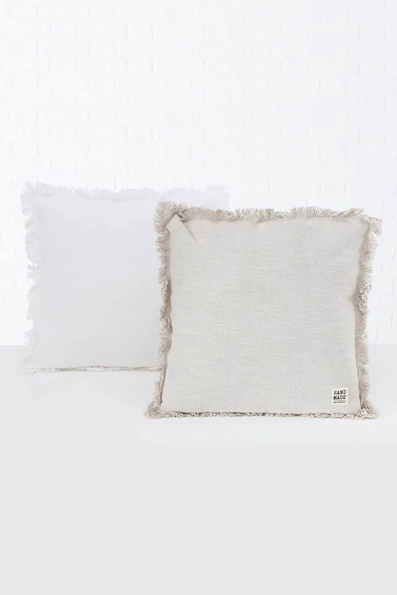 DOMUS HOMUS διακοσμητικό μαξιλάρι με κρόσια "Lenea" 45 x 45 cm - 20-96-773