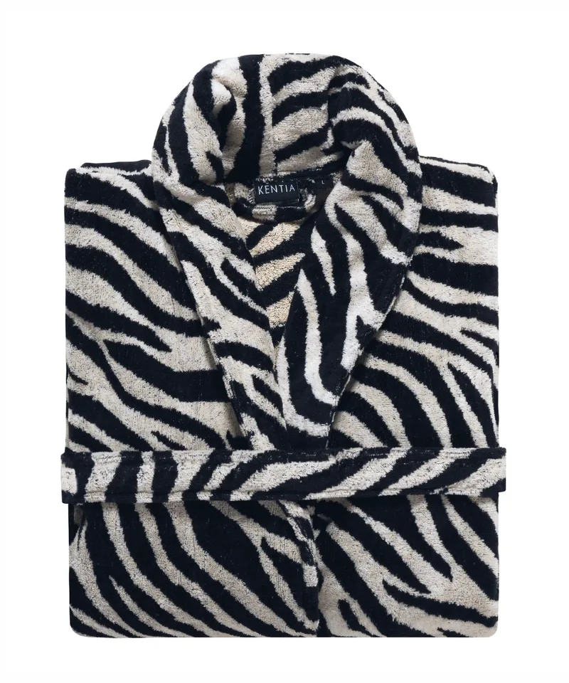 Μπουρνούζι με Γιακά Kentia Zulu XL Ecru-Black Extra Large