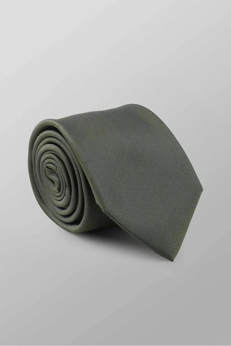 Oxford Company ανδρική μεταξωτή γραβάτα μονόχρωμη Regular Fit - TIE62-101.09 Λαδί