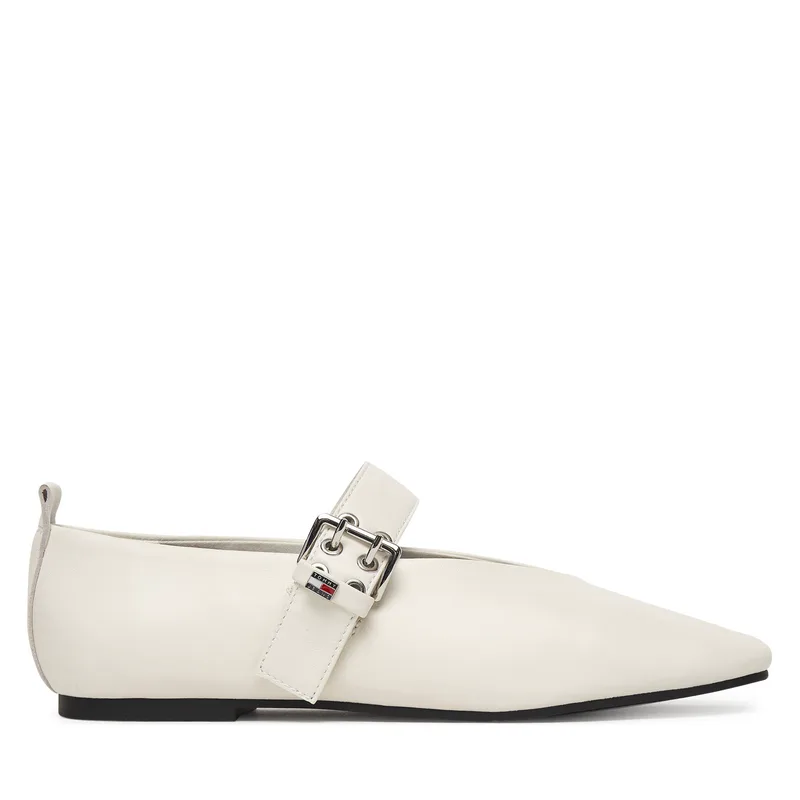 Μπαλαρίνες Tommy Jeans Tjw Ballerina Buckle EN0EN03019 Λευκό