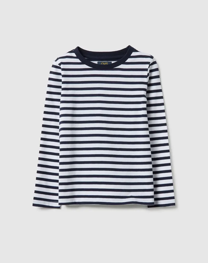 OVS TSHIRT LS STRIPES 2551206-BLUE Blue