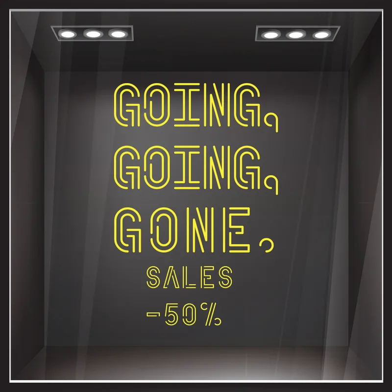 Αυτοκολλητο Εκπτωσεων GONE NEON SALES