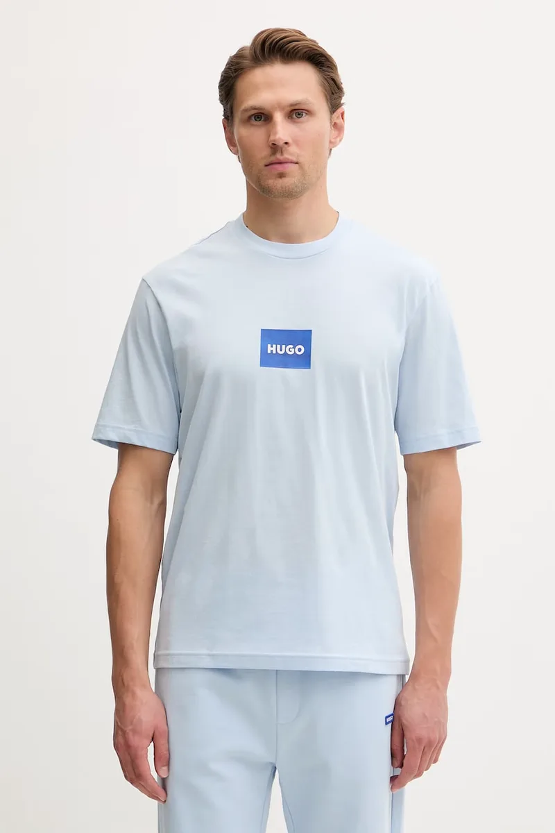 HUGO Blue T-shirt ανδρικό βαμβακερό Nayonix