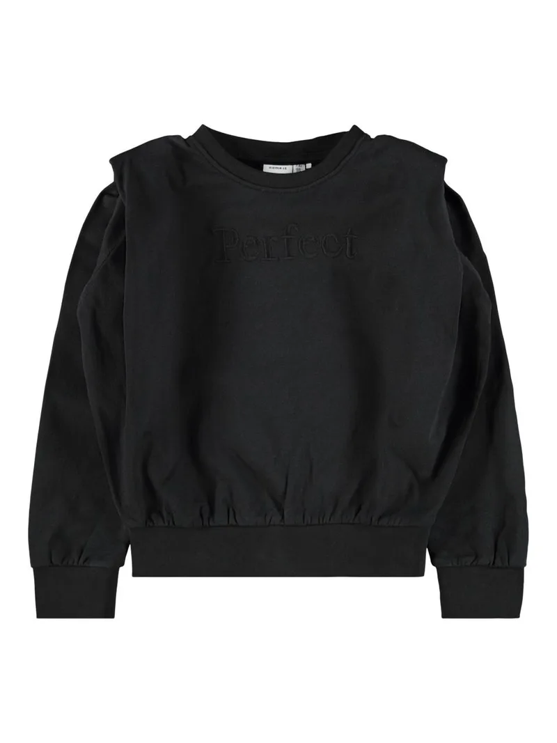 Μπλούζα φούτερ κορίτσι name it-13194705-BLACK-organic cotton