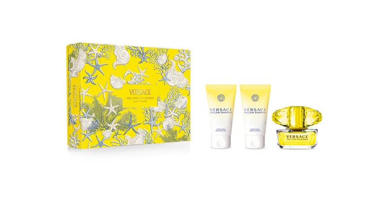 Versace Yellow Diamond Women's Gift Set Eau de Toilette 50ml + Scented Shower Gel 50ml + Scented Body Milk 50ml