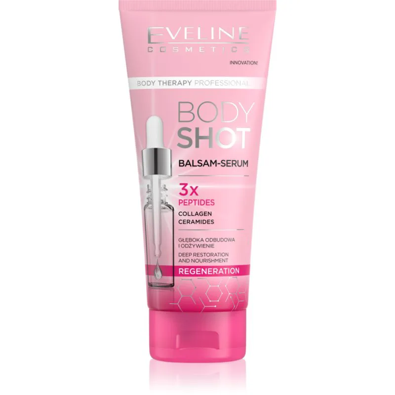 Eveline Cosmetics Body Shot 3x Peptides αναγεννητικό βάλσαμο για πολύ ξηρό δέρμα 200 ml