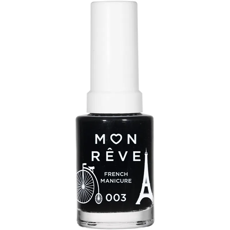 Mon Reve French Manicure Nail Color Βερνίκι Νυχιών για Γαλλικό Μανικιούρ 13ml - 003 Black Tip