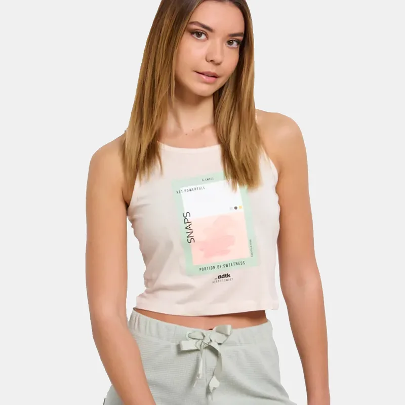 BodyTalk SMUDGE Γυναικείο Cropped Αμάνικο T-Shirt (9000144087_48450)