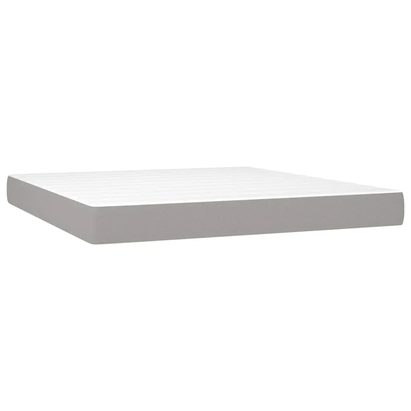 vidaXL Στρώμα με Pocket Springs Μεσαίας Σκληρότητας Αν. Γκρι 152x203x20εκ. Ύφασμα Queen