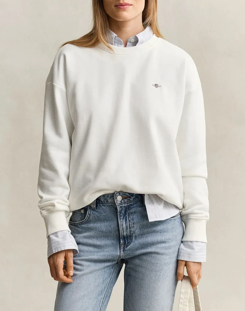 GANT ΦΟΥΤΕΡ ΜΜ SHIELD C-NECK SWEAT 3GW4201414-113 OffWhite