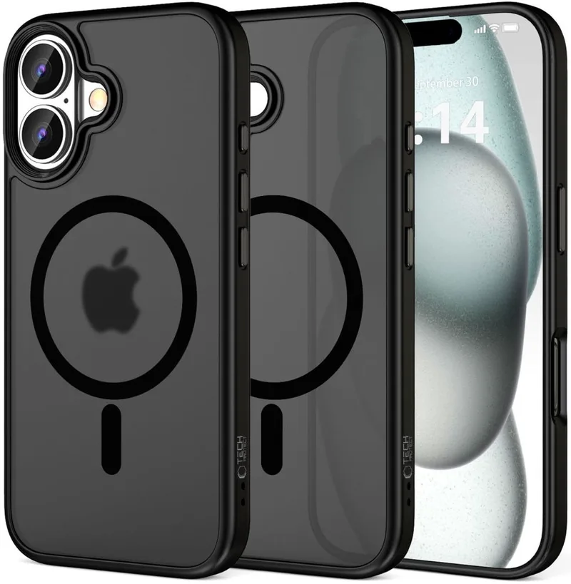 Θήκη Apple iPhone 16 - Tech-Protect MagMat Σκληρή Ημιδιάφανη με MagSafe - Matte Black (5906302311088)