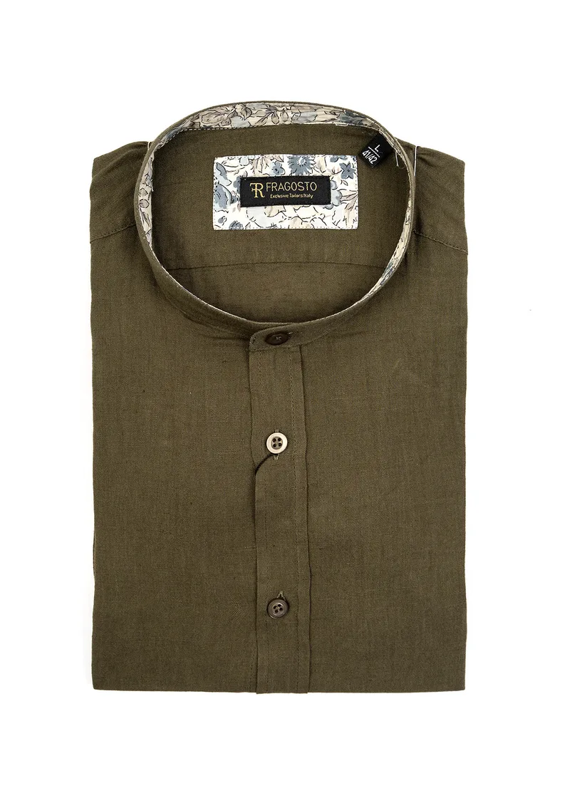 Fragosto Λινό Πουκάμισο της σειράς Exclusive - SS21SSM02 005 Khaki