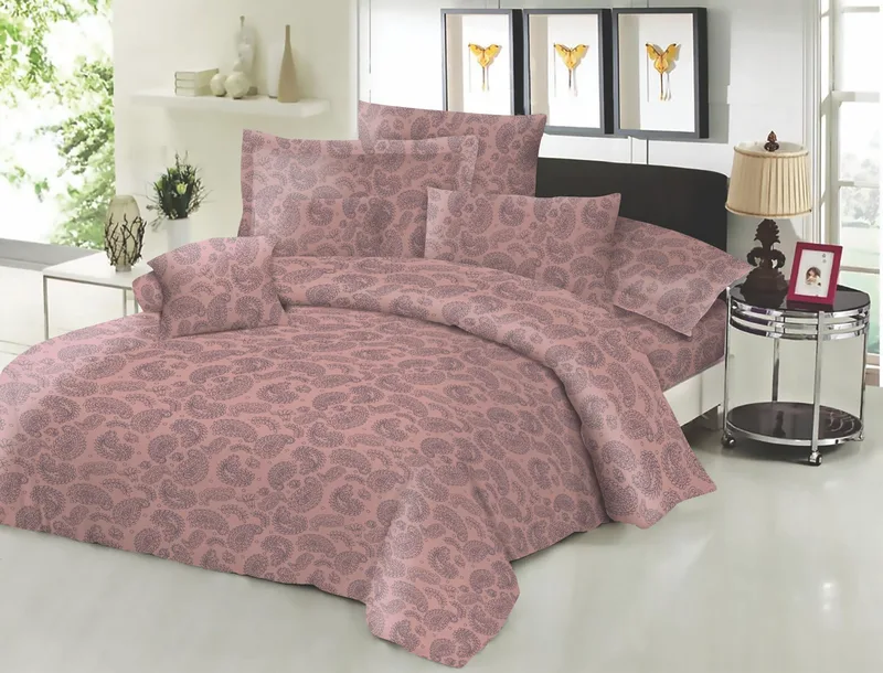 Σετ Σεντόνια Εμπριμέ Polycotton Μονά Με Λάστιχο 100x200+22εκ. Lahor Rotten Apple Komvos Home 7001648-65F (Τύπος κατωσέντονου: Με Λάστιχο, Ύφασμα: 50% Cotton-50% Polyester, Χρώμα: Σάπιο Μήλο , Μέγεθος: Μονά) - KOMVOS HOME - 7001648-65F