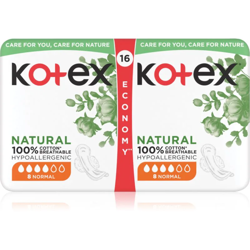 Kotex Natural Normal σερβιέτες 16 τμχ